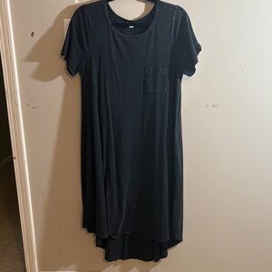 LuLaRoe Black mineral wash Carly dress size small